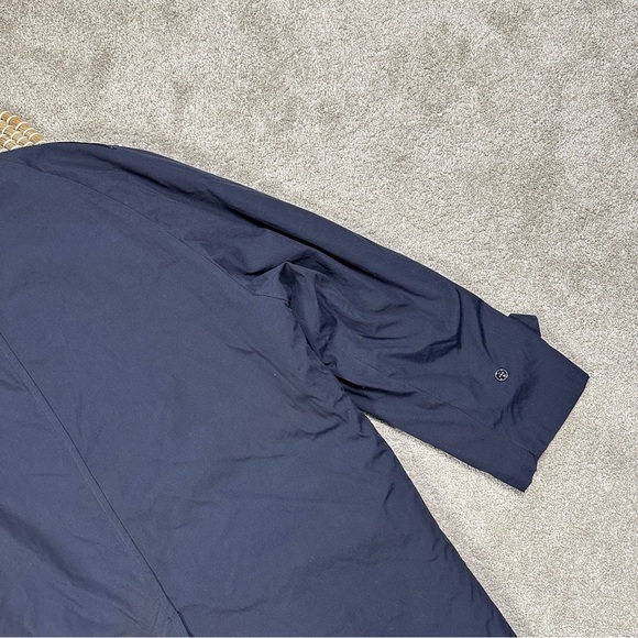 US Air Force All Weather Trench Coat Removable Sherpa Liner in Blue AF 1600 44S - Picture 9 of 16